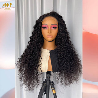 Cambodian Hair  5x5 Closure  Water Wave 200% Density Wig